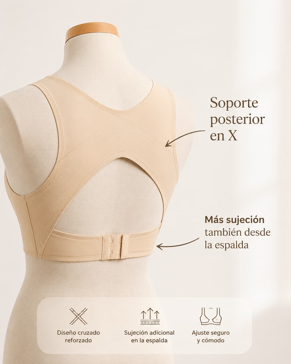 Brasier levanta busto soporte corporal
