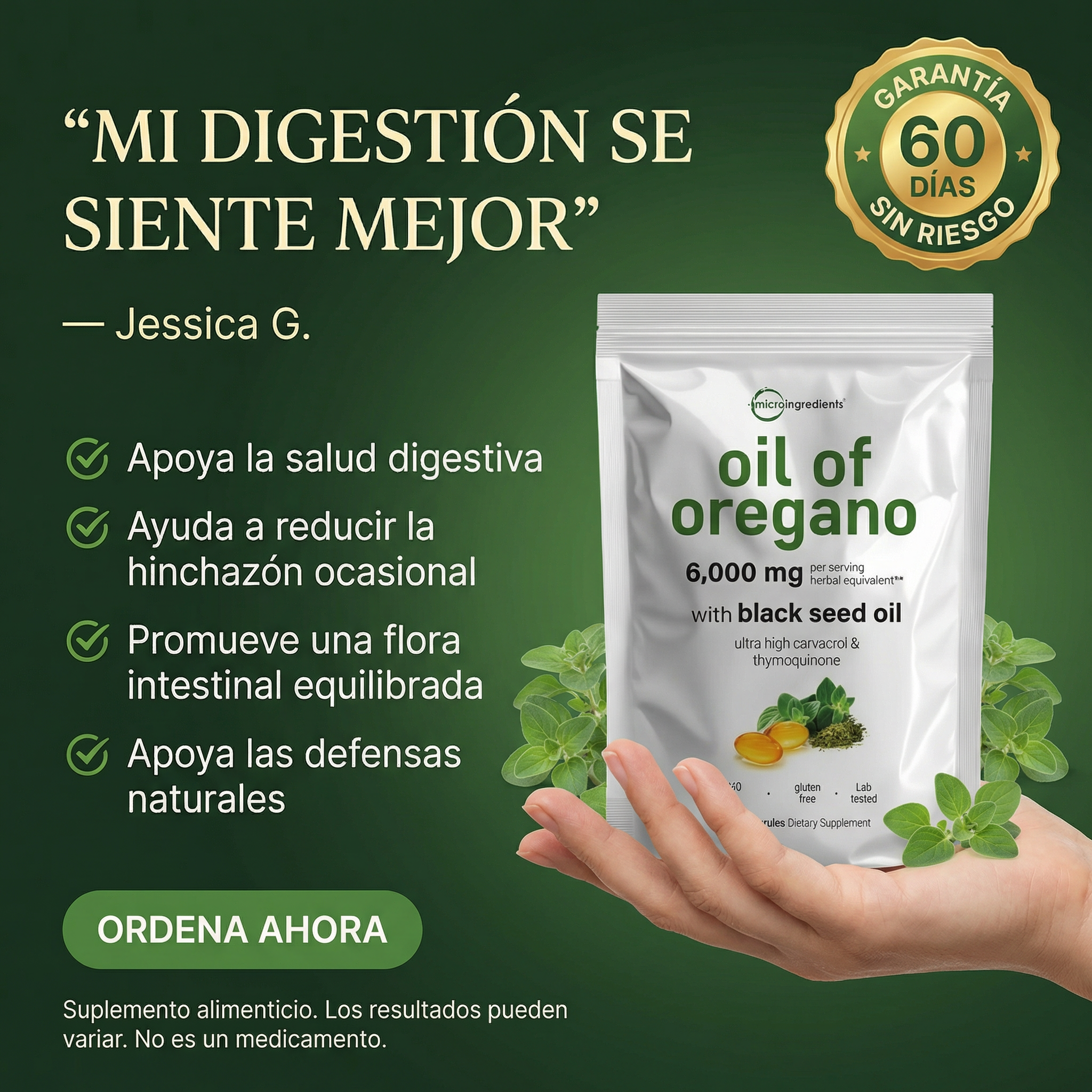 Suplemento de Aceite de Orégano puro