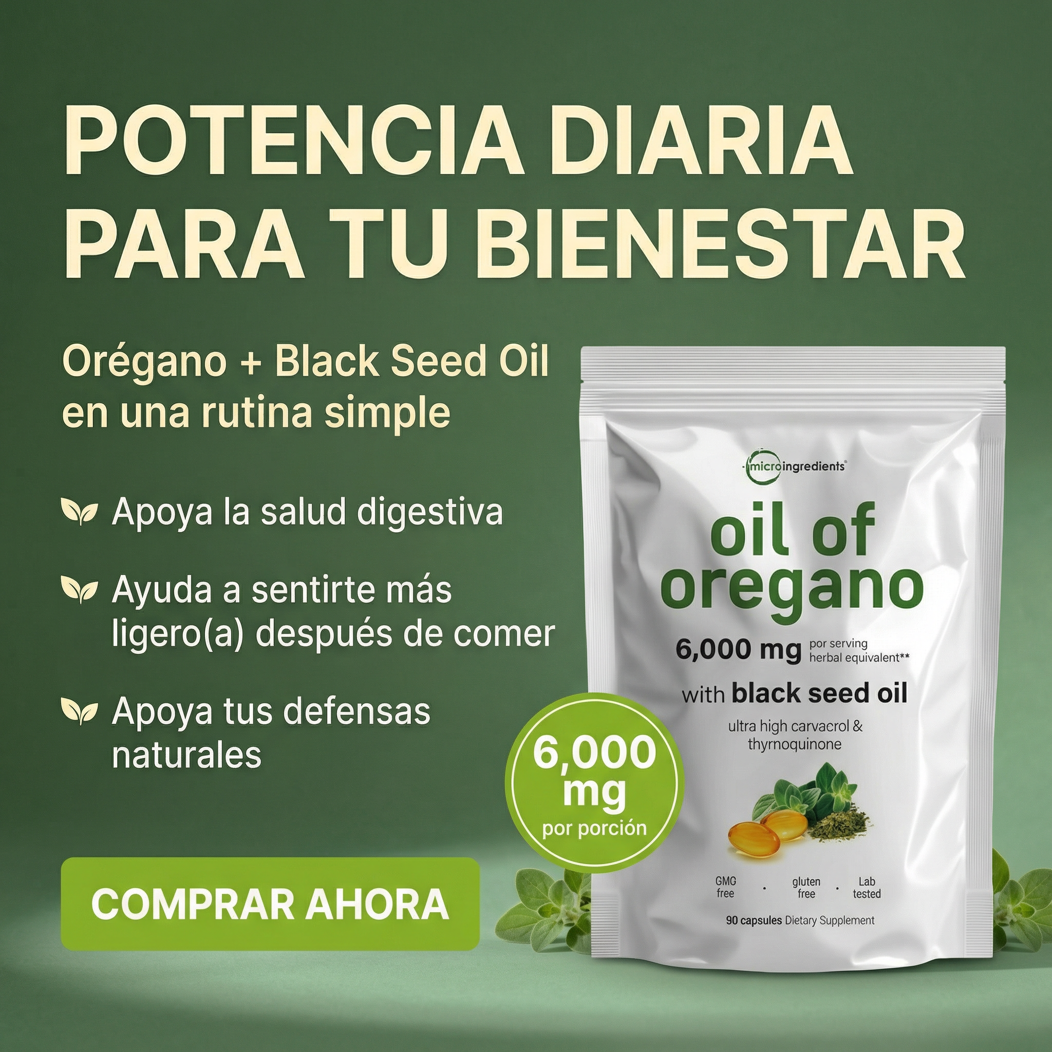 Suplemento de Aceite de Orégano puro